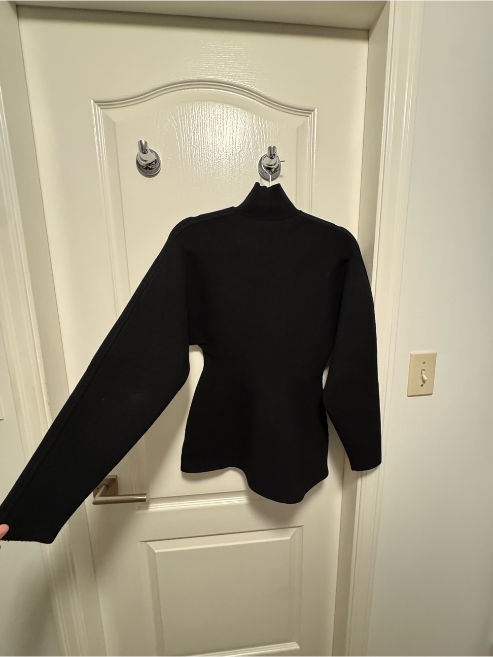 Aritzia Babaton Formation Turtleneck - Black Mock Neck Long Sleeve knit sweater - Picture 2 of 6